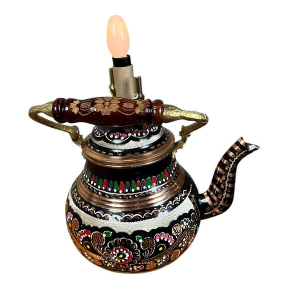Enamel‎ Teapot Lamp - Picture 1 of 6